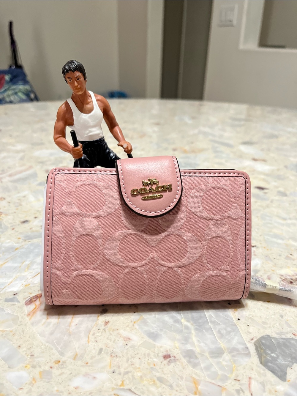 Coach Medium Corner Zip Wallet In Signature Denim CDF13 NWT